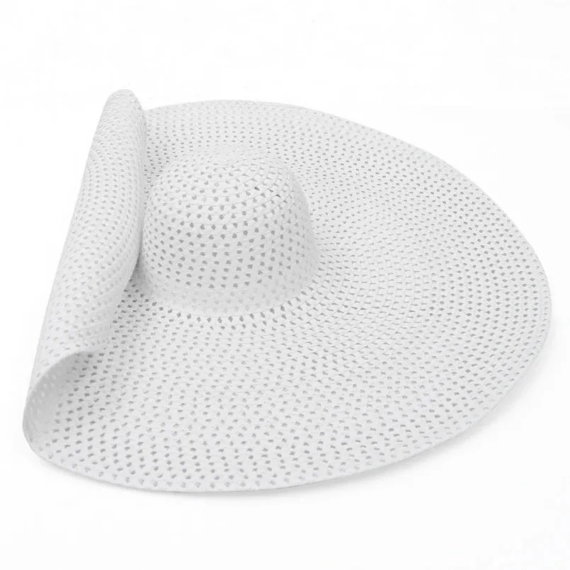 Nantucket Summer Oversized Wide Brim Foldable Straw Sun Hats