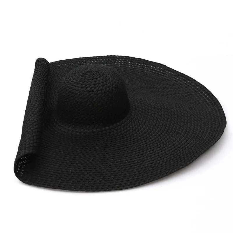 Nantucket Summer Oversized Wide Brim Foldable Straw Sun Hats