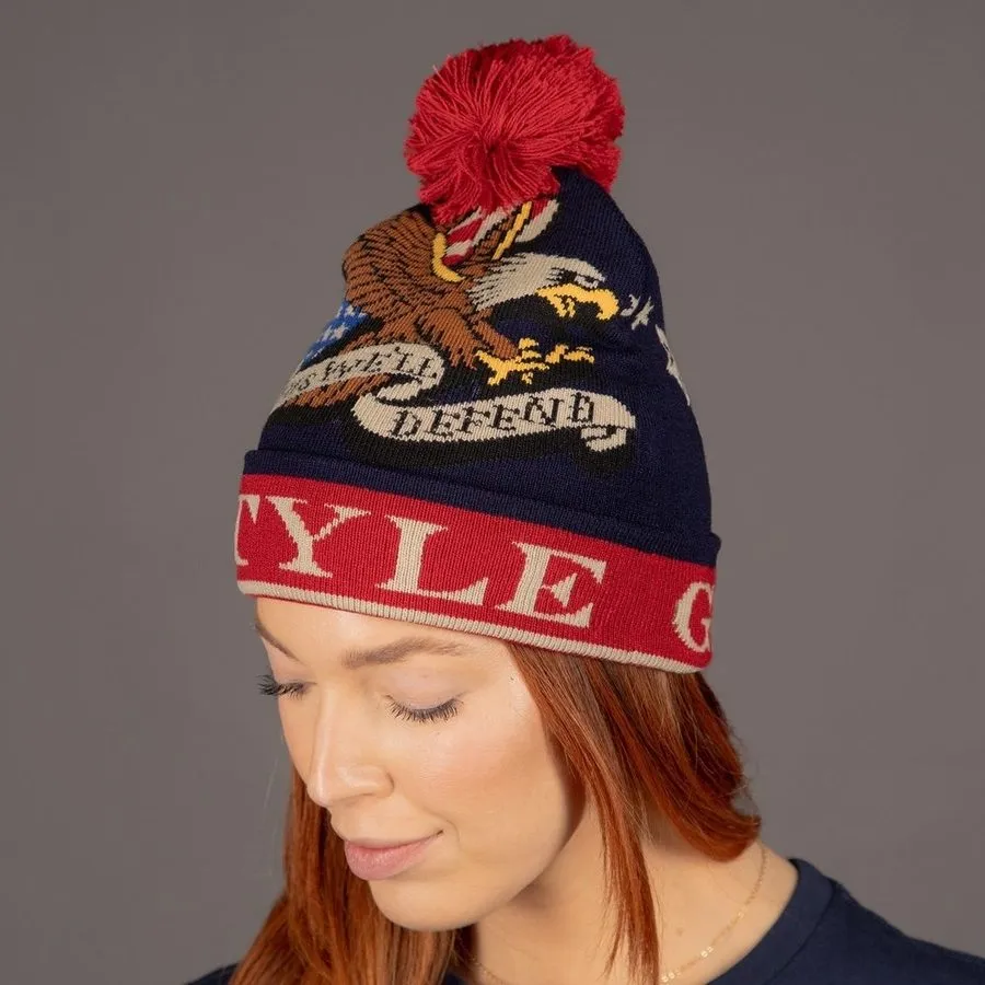 Patriot Pom Pom Beanie