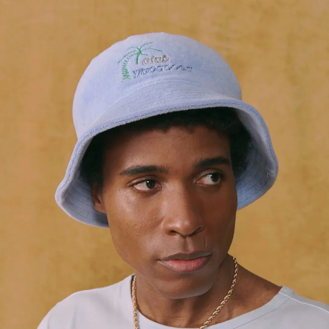 "Club Vacances" Joffre Terry Bucket Hat (Azur Blue Terry)