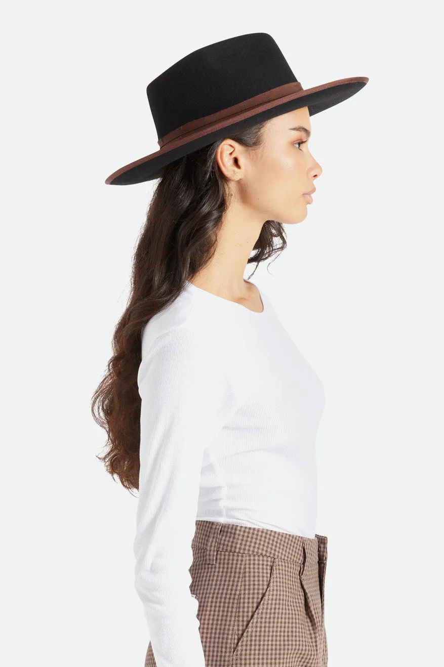 Reno Fedora - Black/Brown