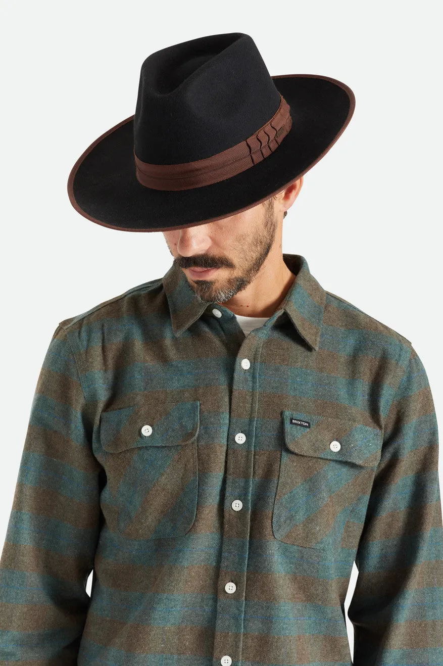 Reno Fedora - Black/Brown