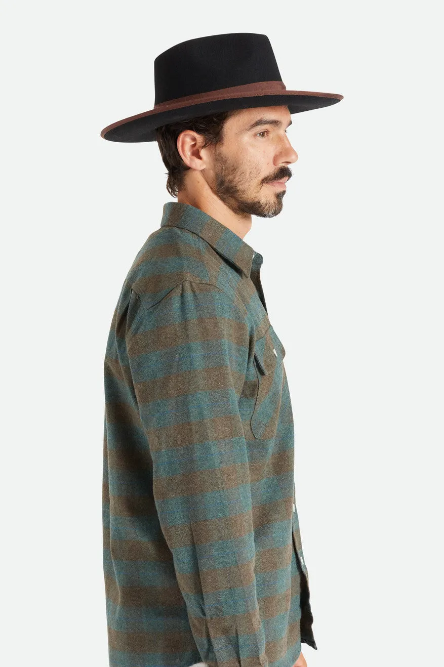 Reno Fedora - Black/Brown