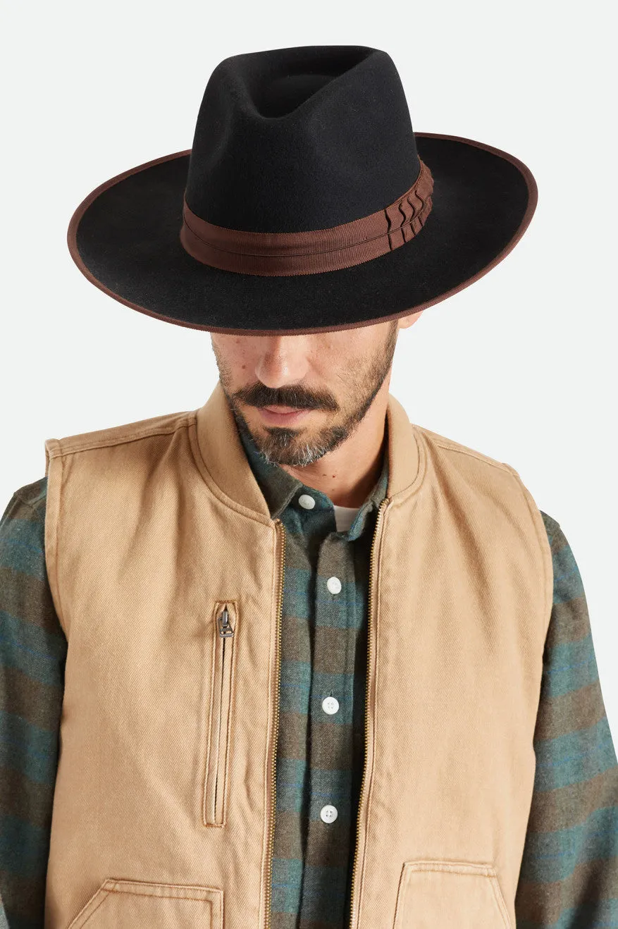 Reno Fedora - Black/Brown