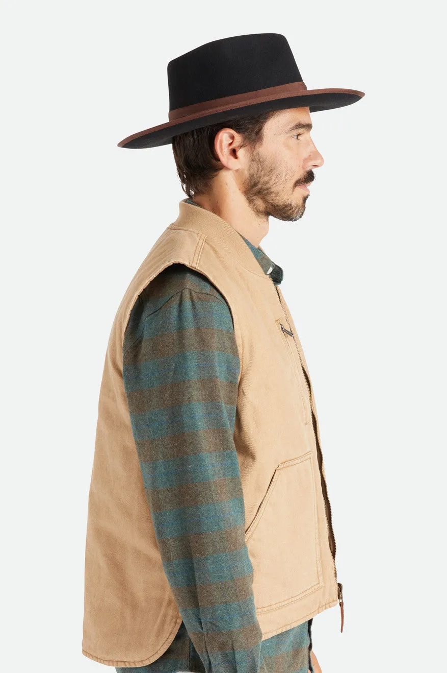 Reno Fedora - Black/Brown