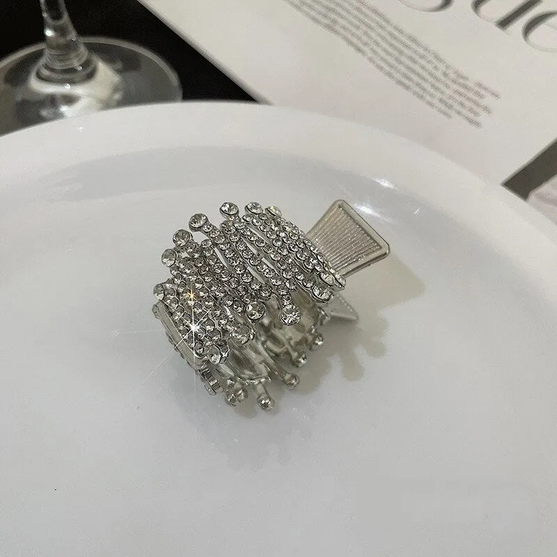 Rhinestones Round Mini Clamps