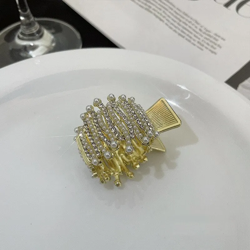Rhinestones Round Mini Clamps