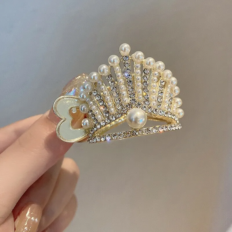 Rhinestones Round Mini Clamps