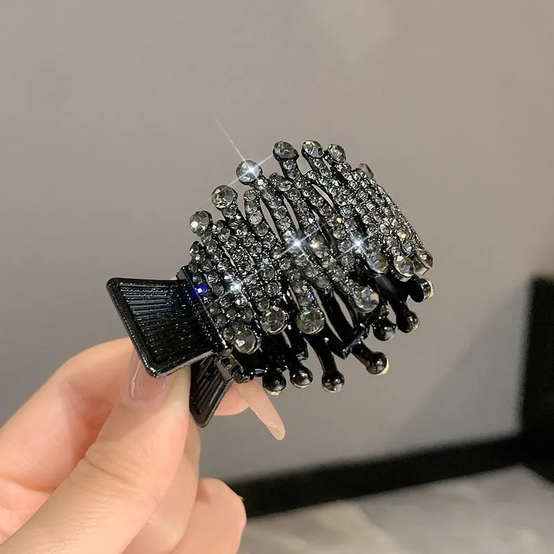 Rhinestones Round Mini Clamps