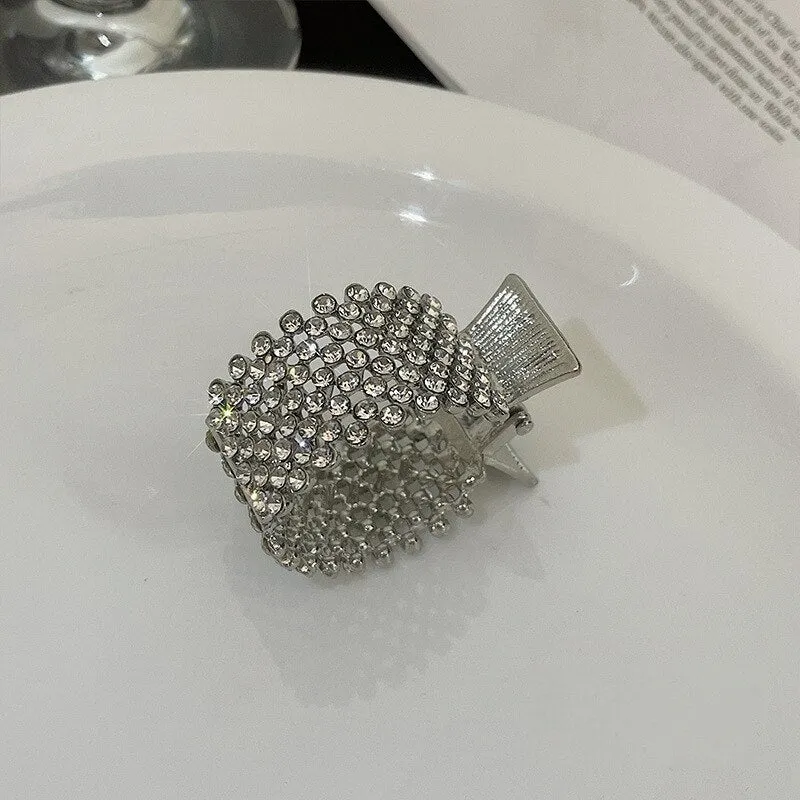 Rhinestones Round Mini Clamps