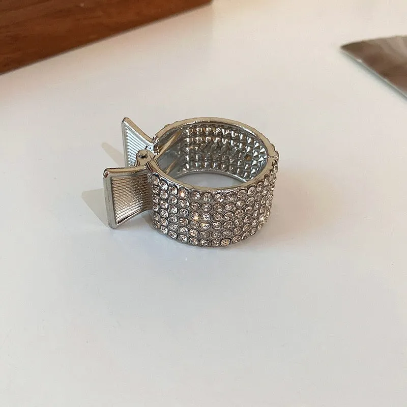 Rhinestones Round Mini Clamps