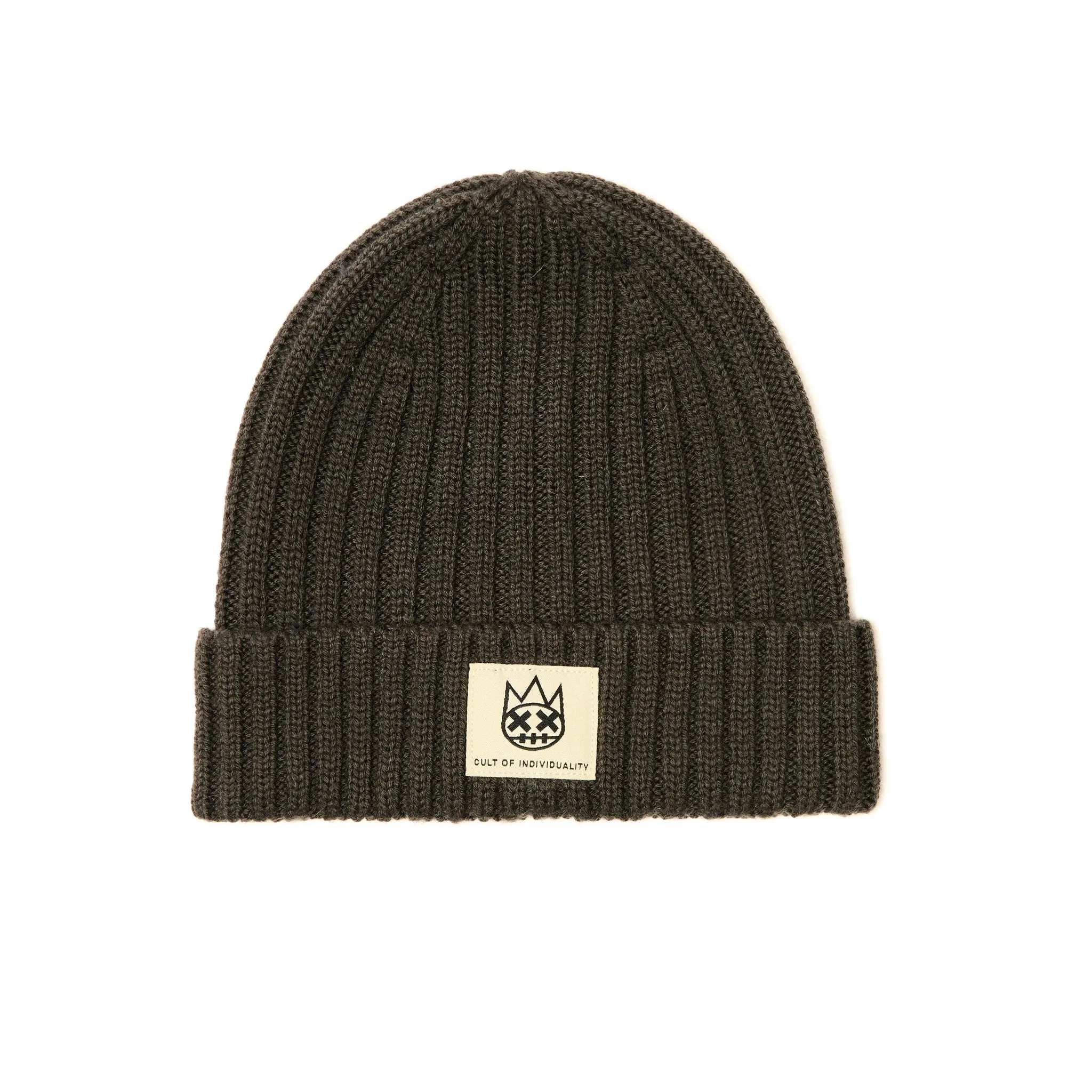 Shimuchan Logo Knit Hat - Vintage Charcoal