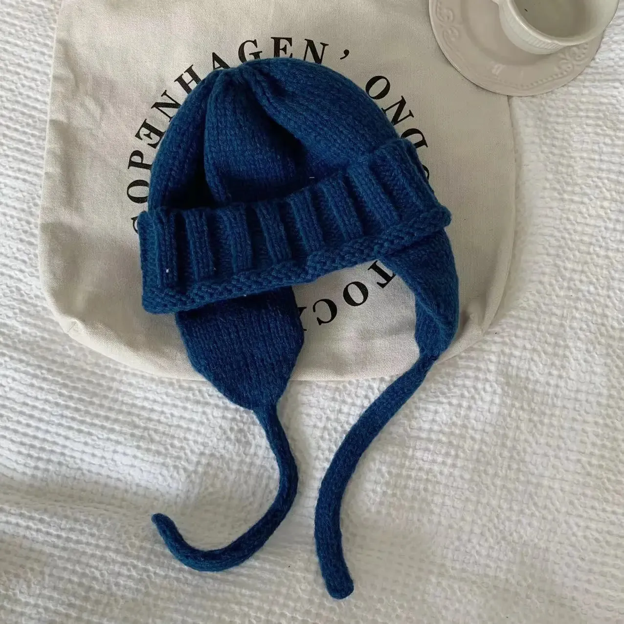 Sohiwoo Knitted Beanies Hats for Women Winter Warm Knit Balaclava Skullies Hat Outdoor Female Windproof Ski Ear Protection Caps Bonnet
