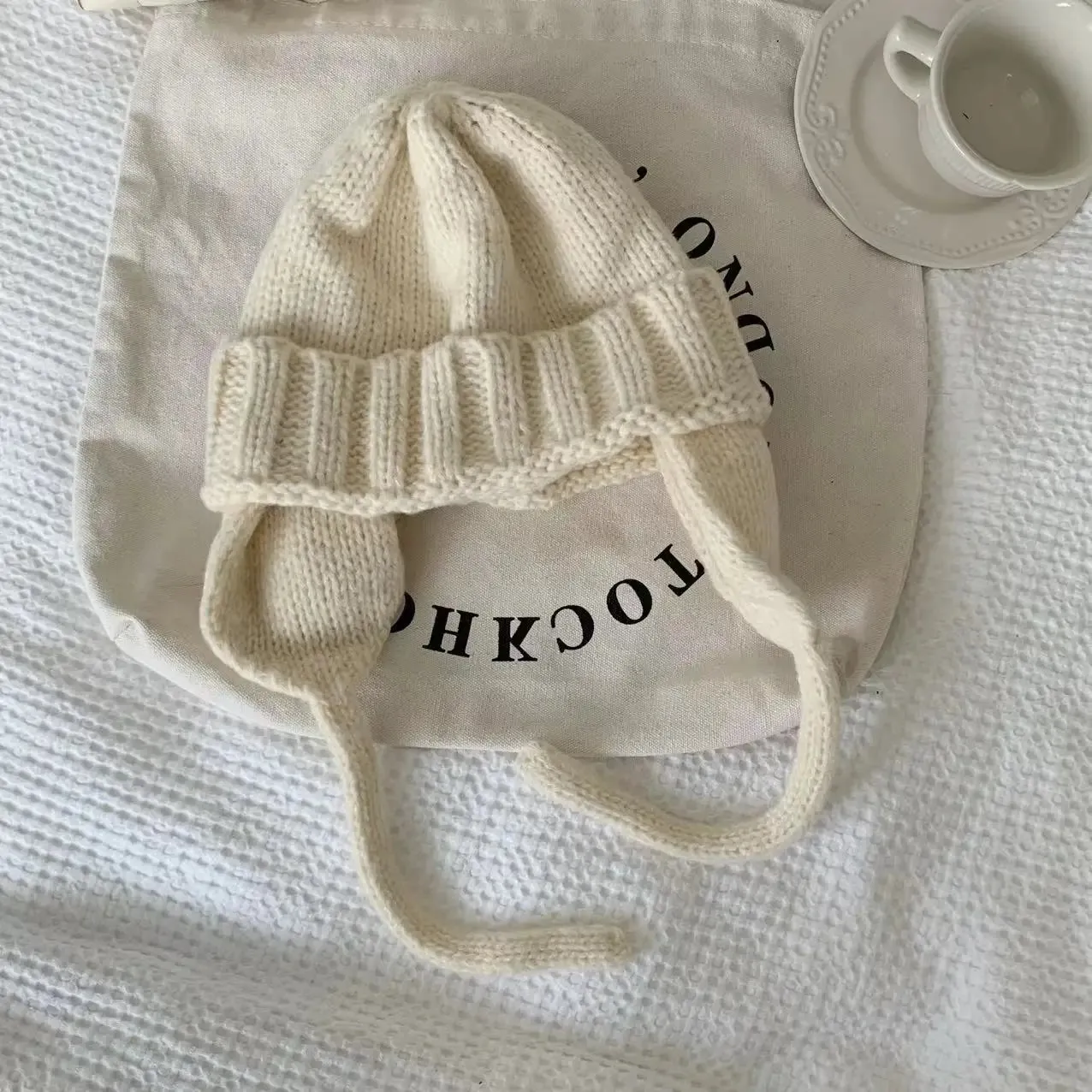 Sohiwoo Knitted Beanies Hats for Women Winter Warm Knit Balaclava Skullies Hat Outdoor Female Windproof Ski Ear Protection Caps Bonnet