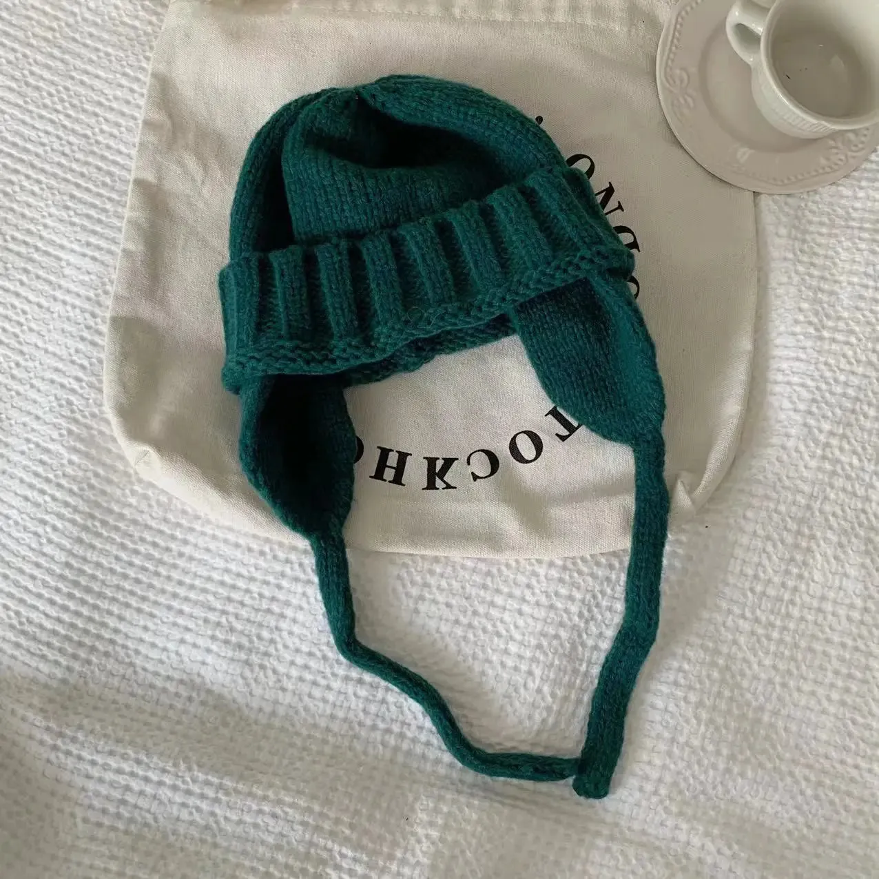 Sohiwoo Knitted Beanies Hats for Women Winter Warm Knit Balaclava Skullies Hat Outdoor Female Windproof Ski Ear Protection Caps Bonnet