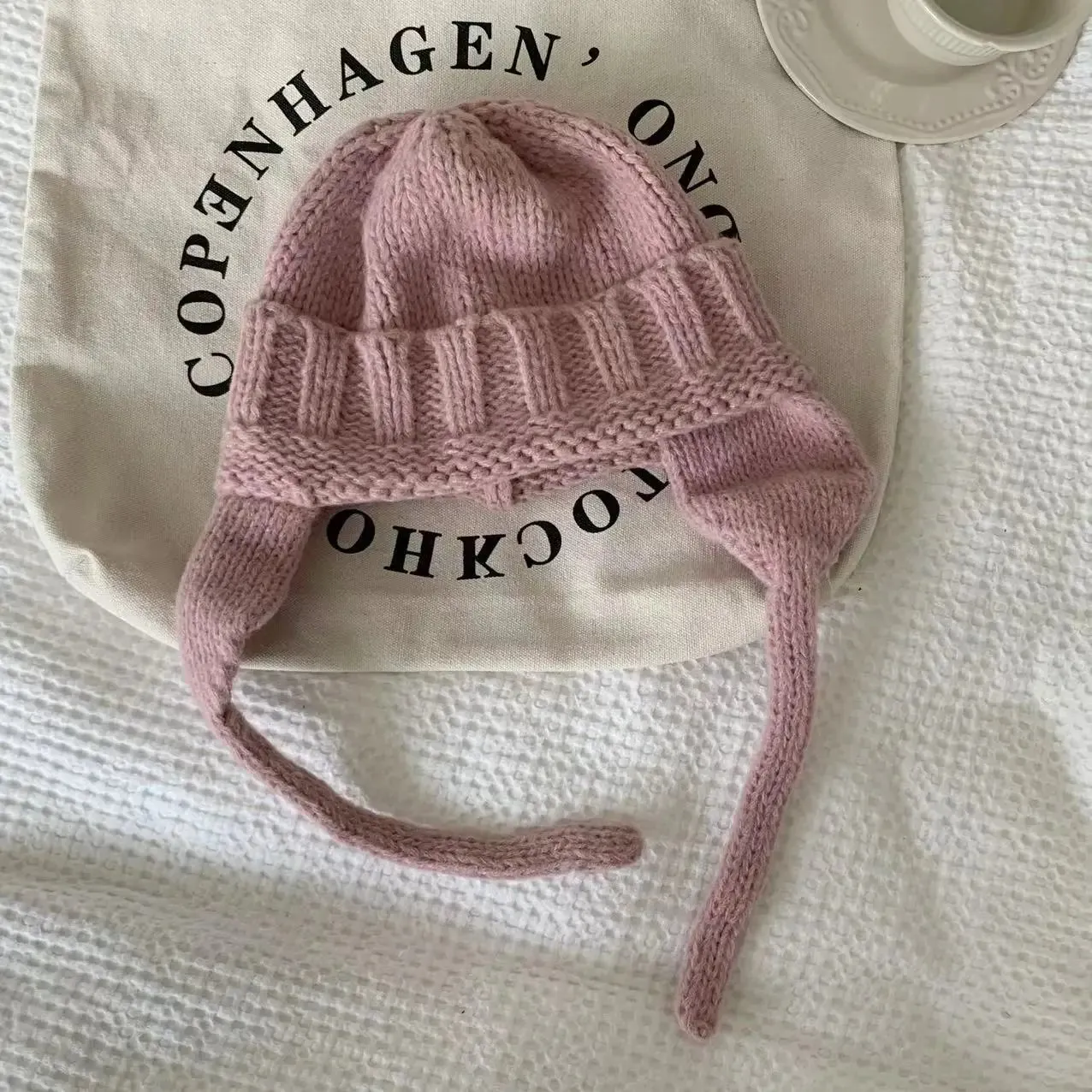 Sohiwoo Knitted Beanies Hats for Women Winter Warm Knit Balaclava Skullies Hat Outdoor Female Windproof Ski Ear Protection Caps Bonnet