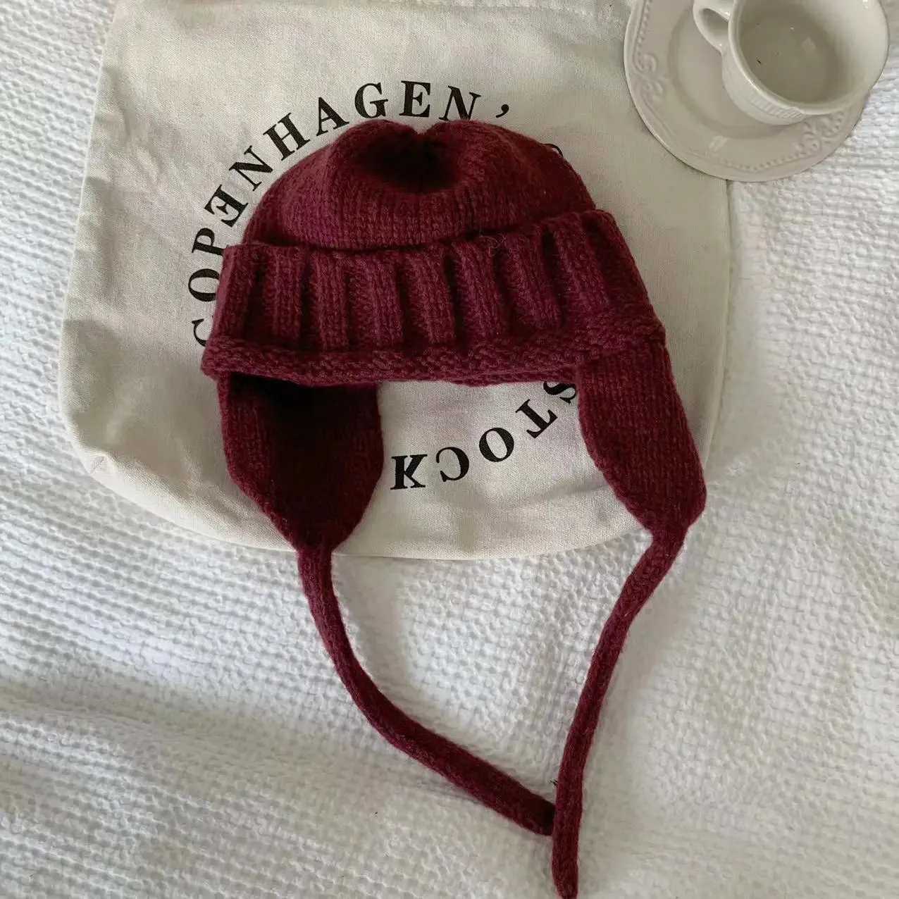 Sohiwoo Knitted Beanies Hats for Women Winter Warm Knit Balaclava Skullies Hat Outdoor Female Windproof Ski Ear Protection Caps Bonnet