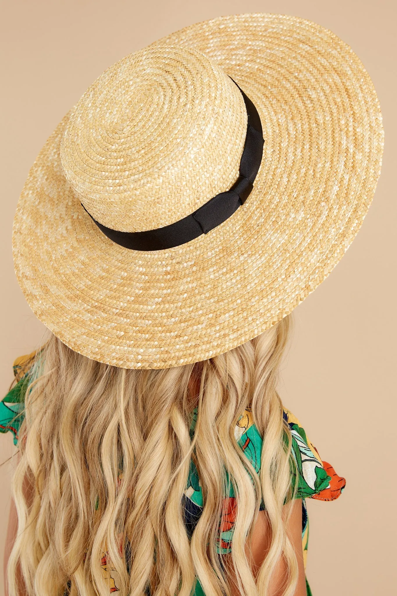 Spencer Natural Wide Brim Boater Hat