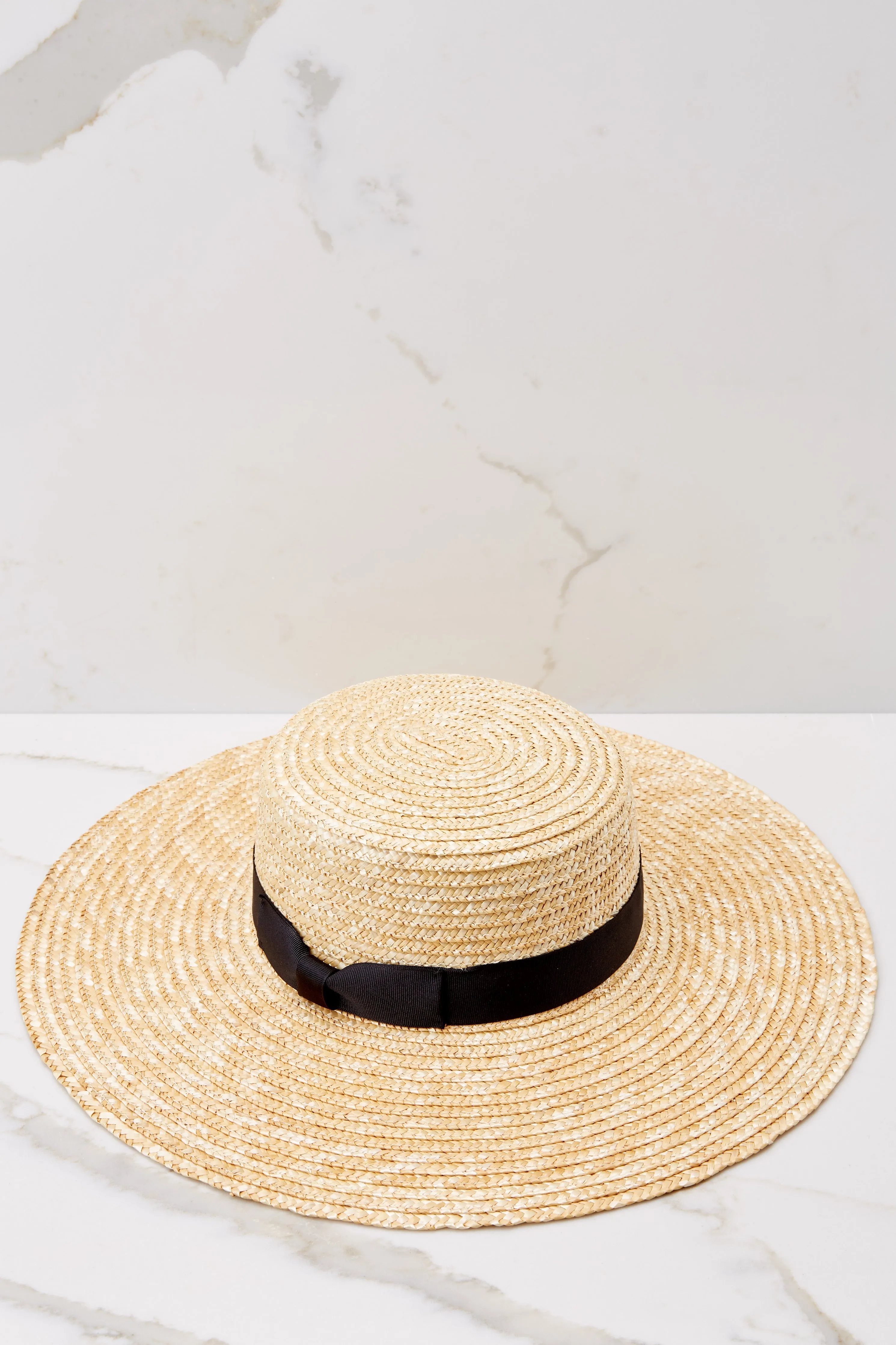 Spencer Natural Wide Brim Boater Hat