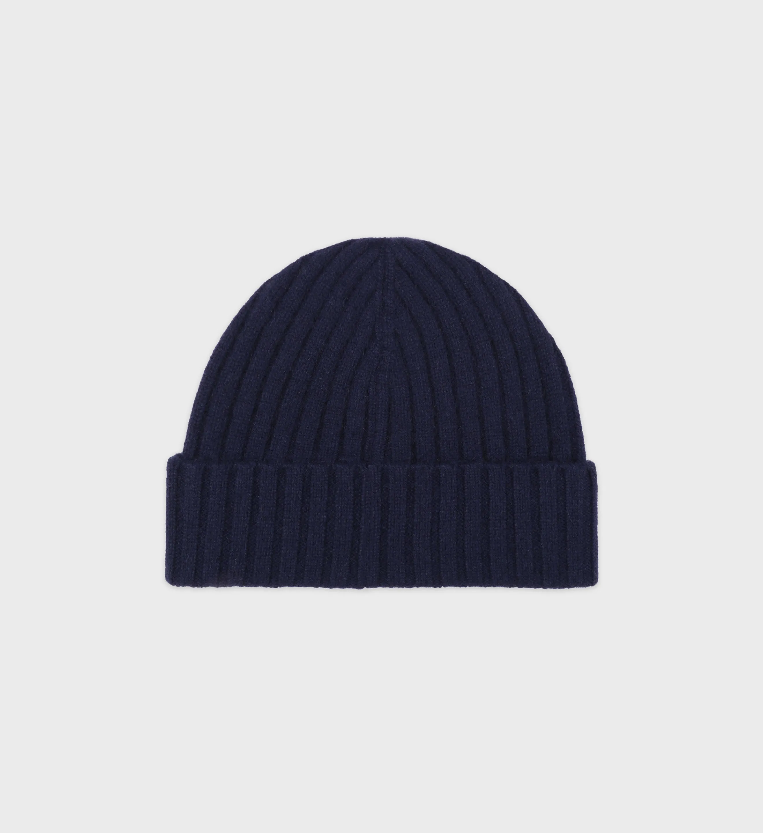 SRC Cashmere Beanie - Navy/White