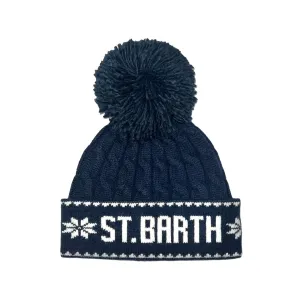 ST BARTH BRAIDED POM BEANIE