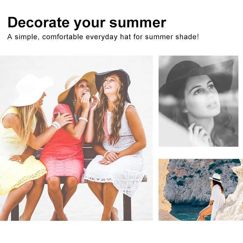 Summer Beach Wide Brim Sun Hats, UPF 50 