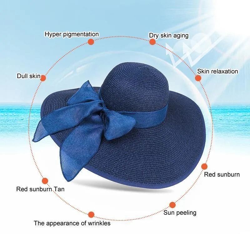 Summer Beach Wide Brim Sun Hats, UPF 50 