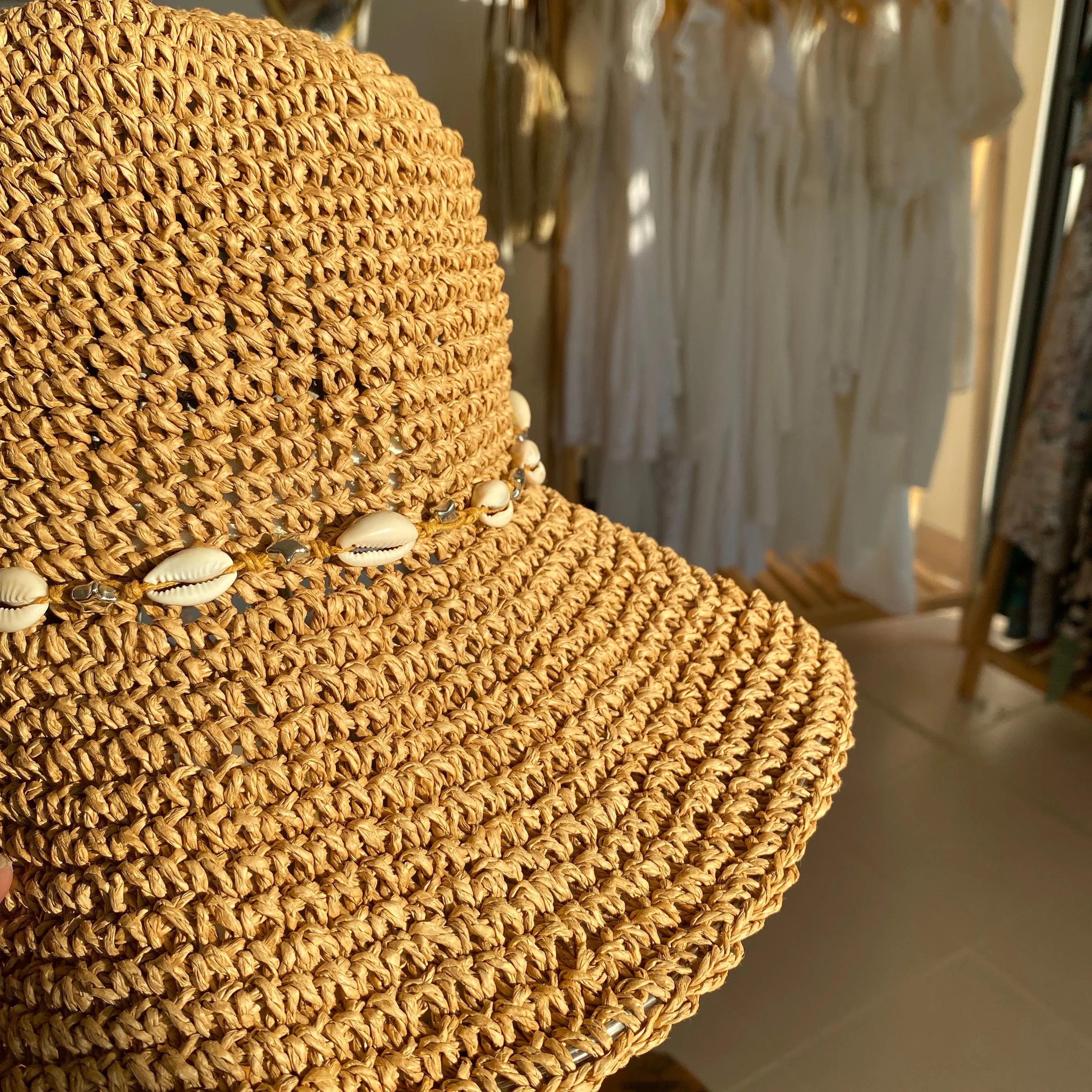 Summer Straw Hats in brown