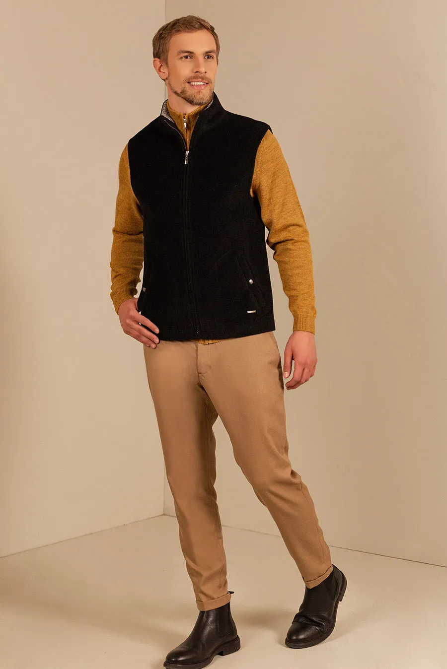 Unkle Vest Alpaca Color Darknavy
