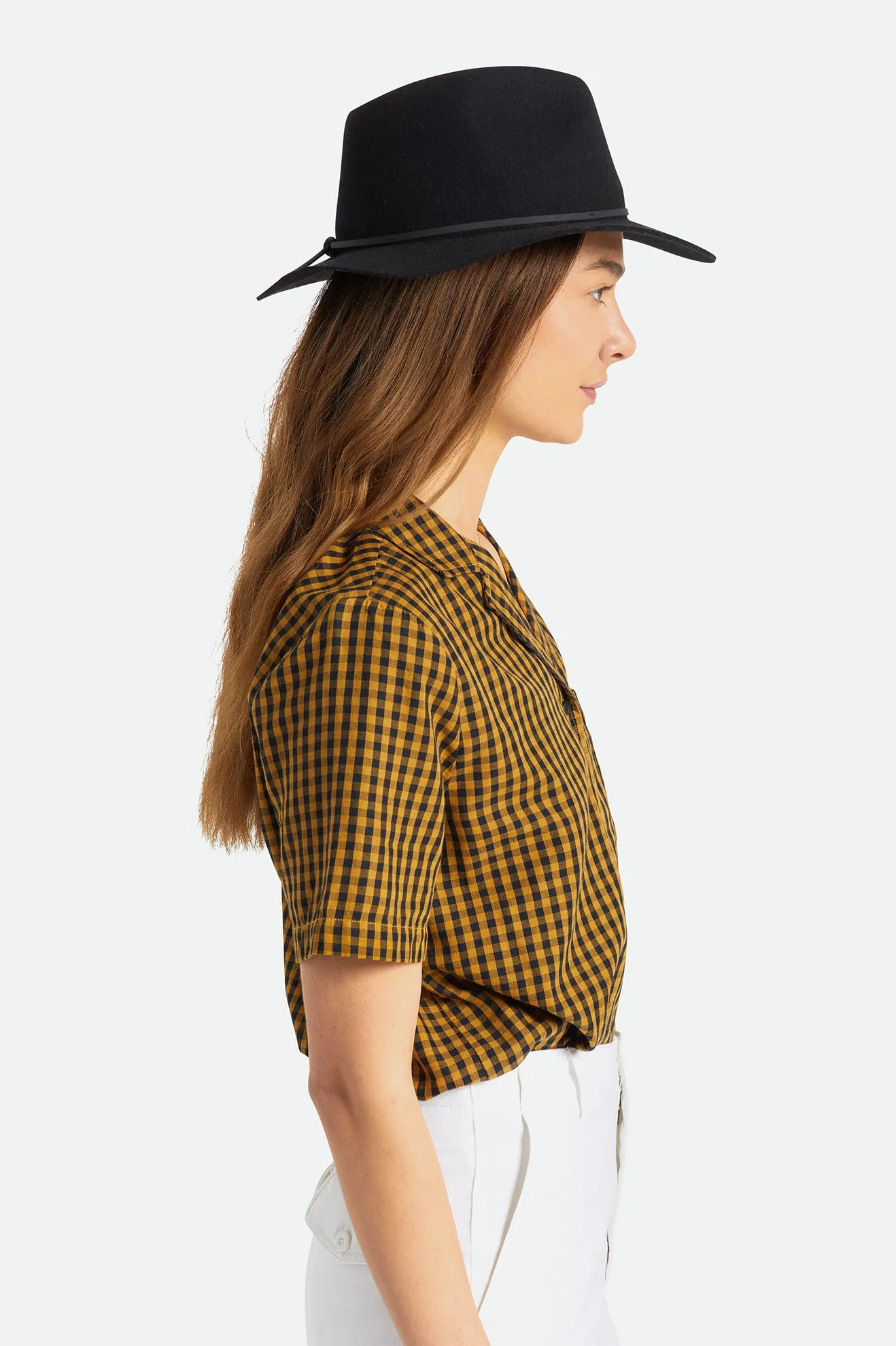 Wesley Packable Fedora - Black/Black