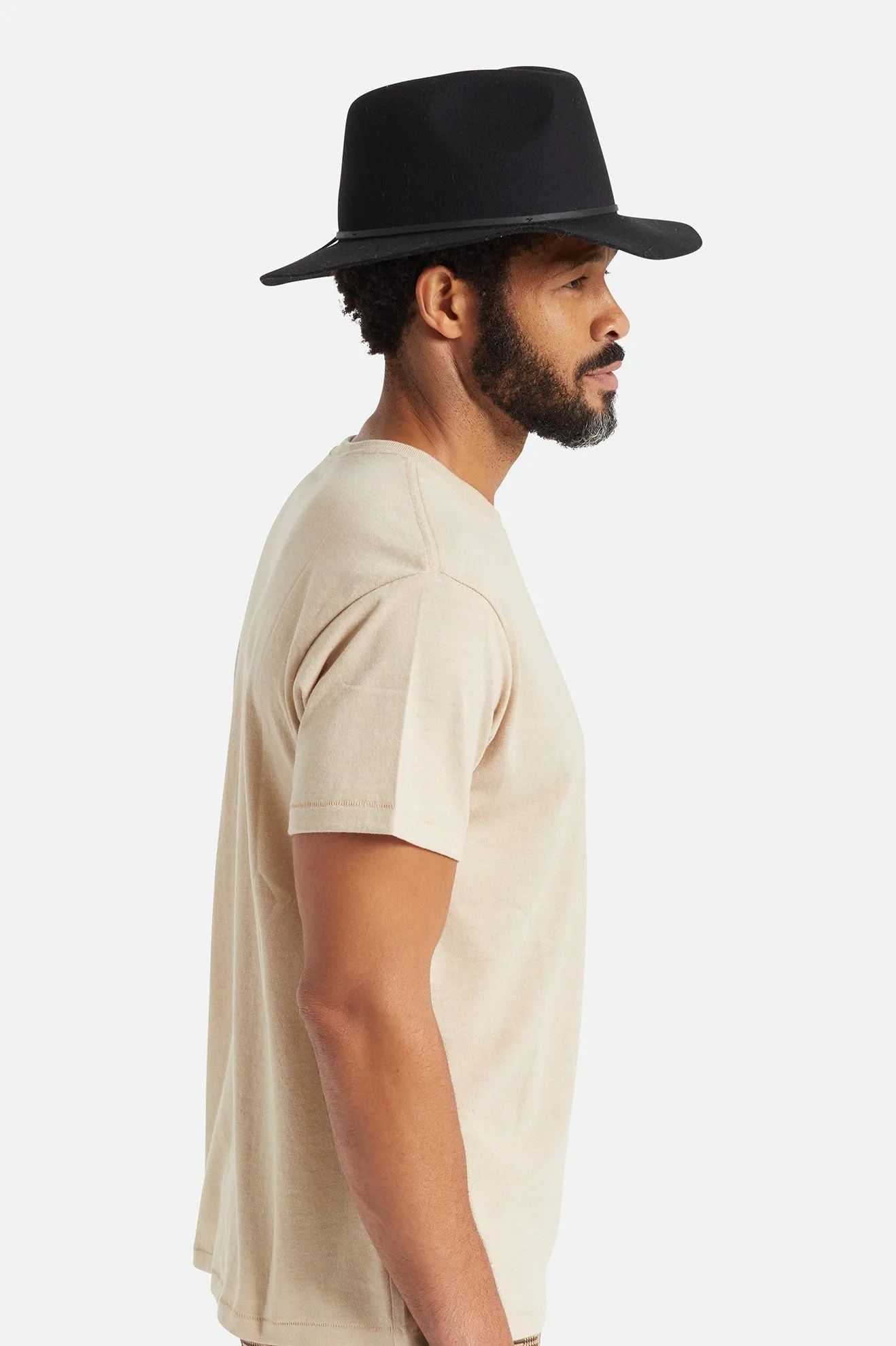 Wesley Packable Fedora - Black/Black