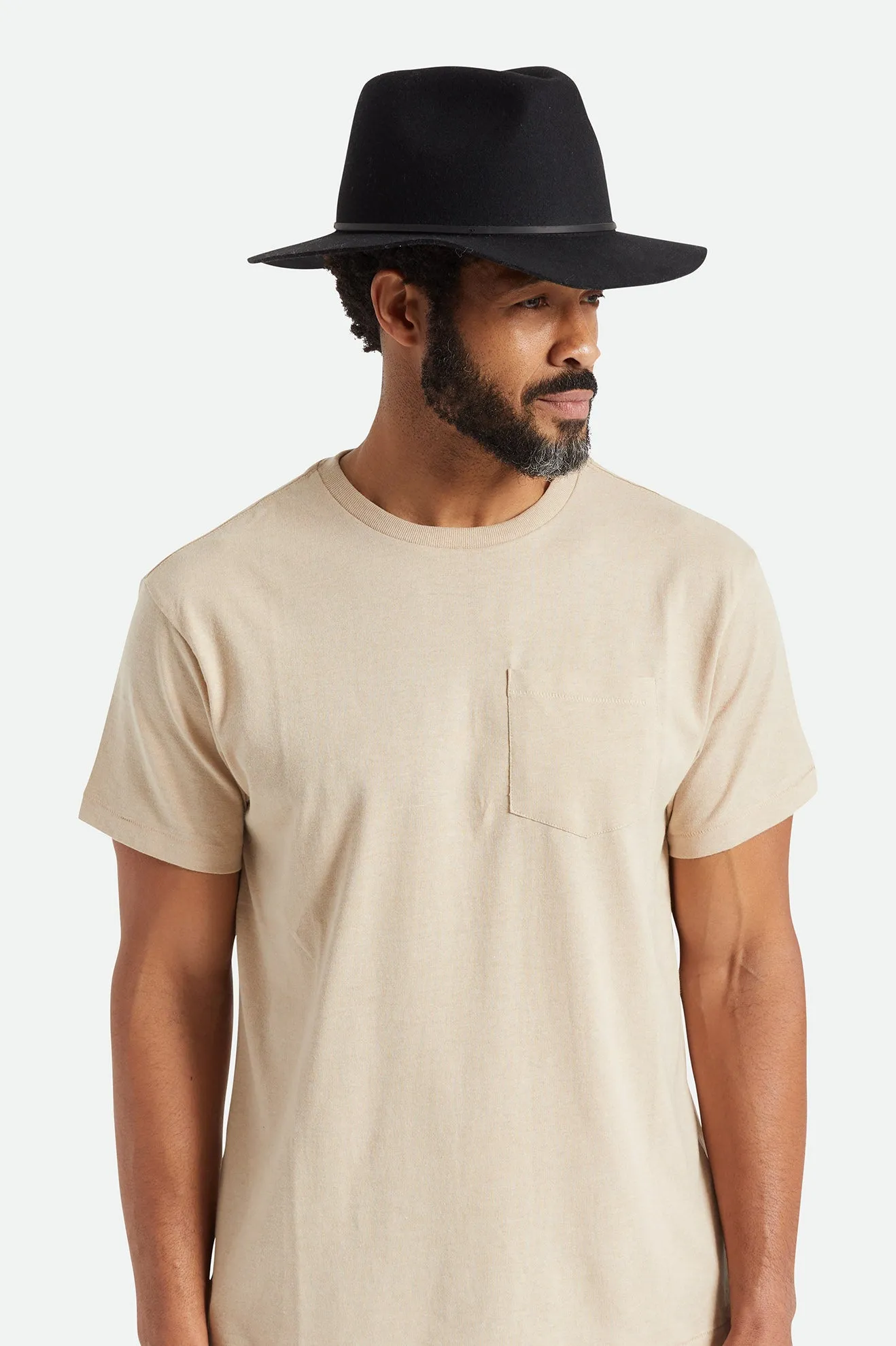 Wesley Packable Fedora - Black/Black