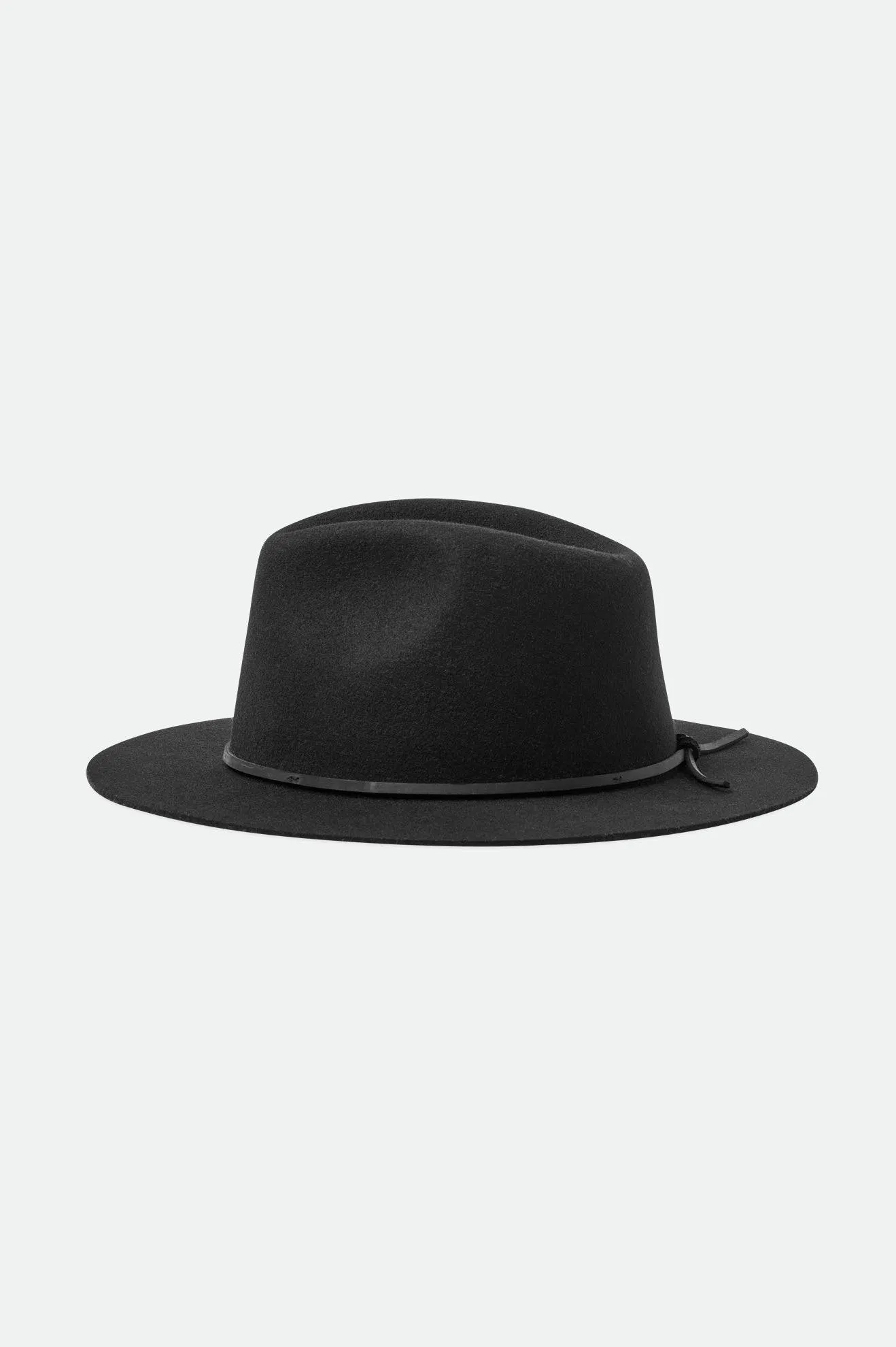 Wesley Packable Fedora - Black/Black
