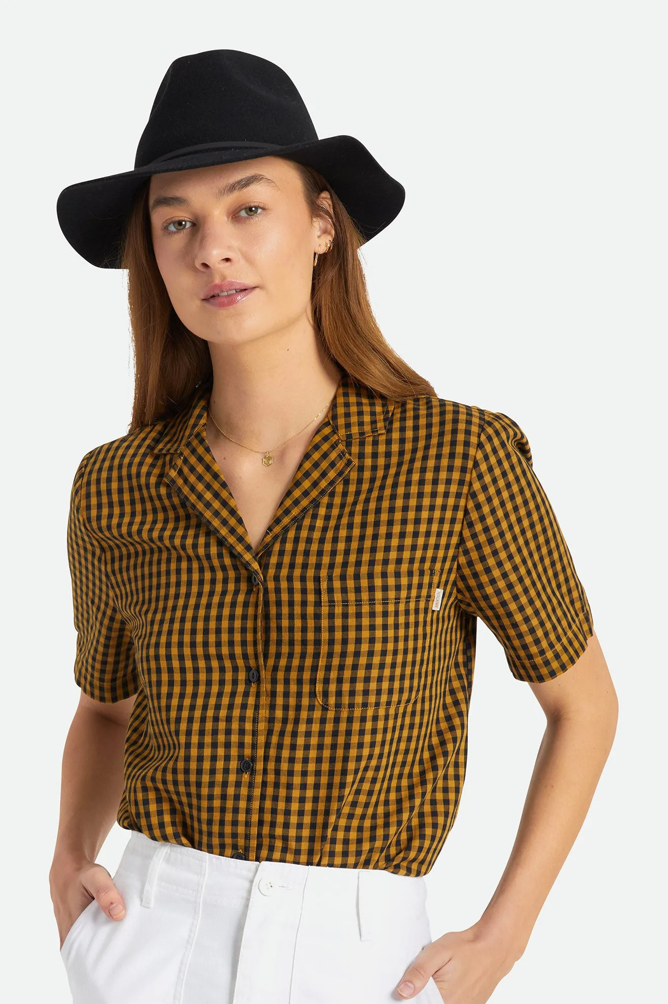 Wesley Packable Fedora - Black/Black