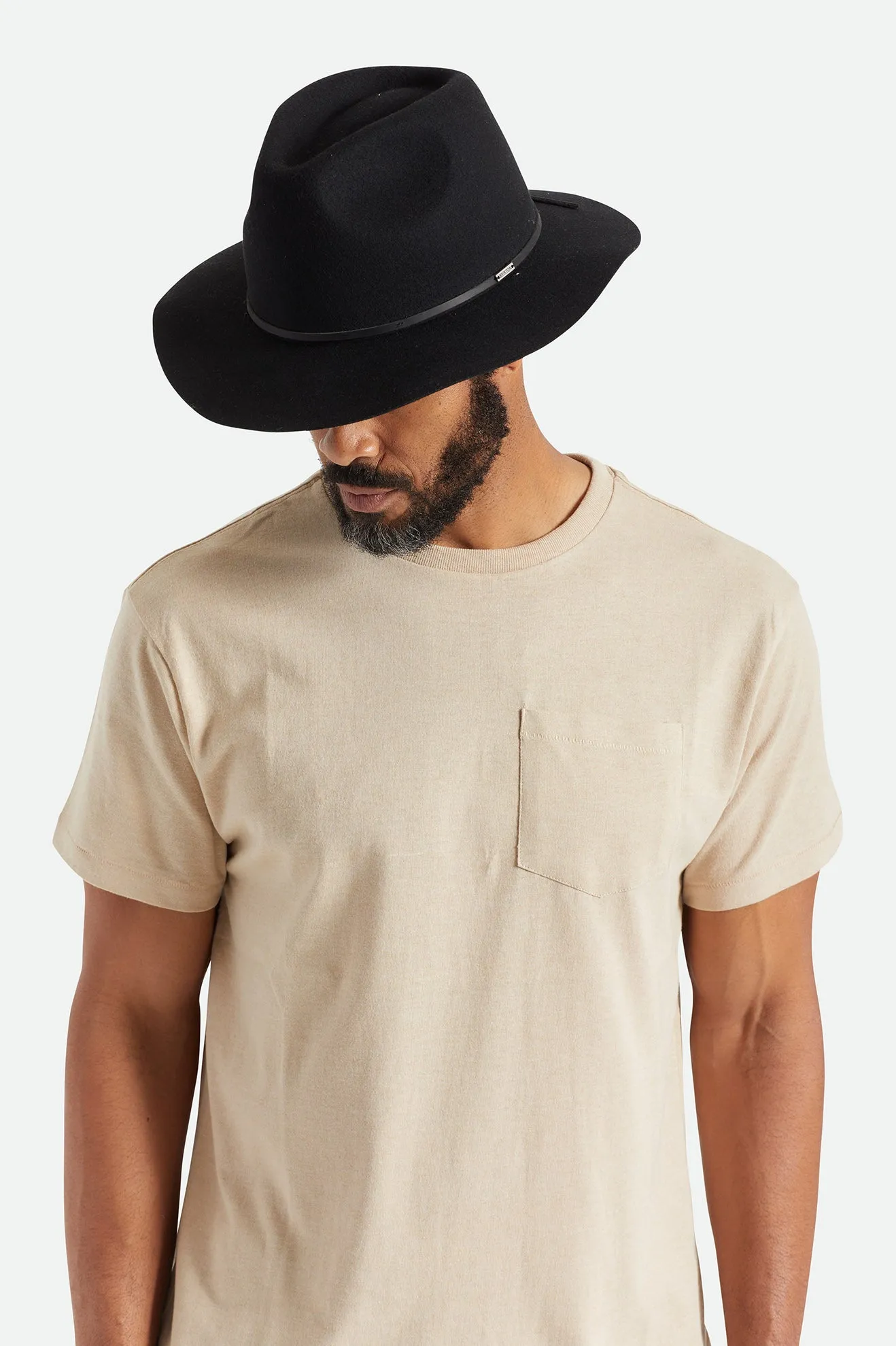 Wesley Packable Fedora - Black/Black