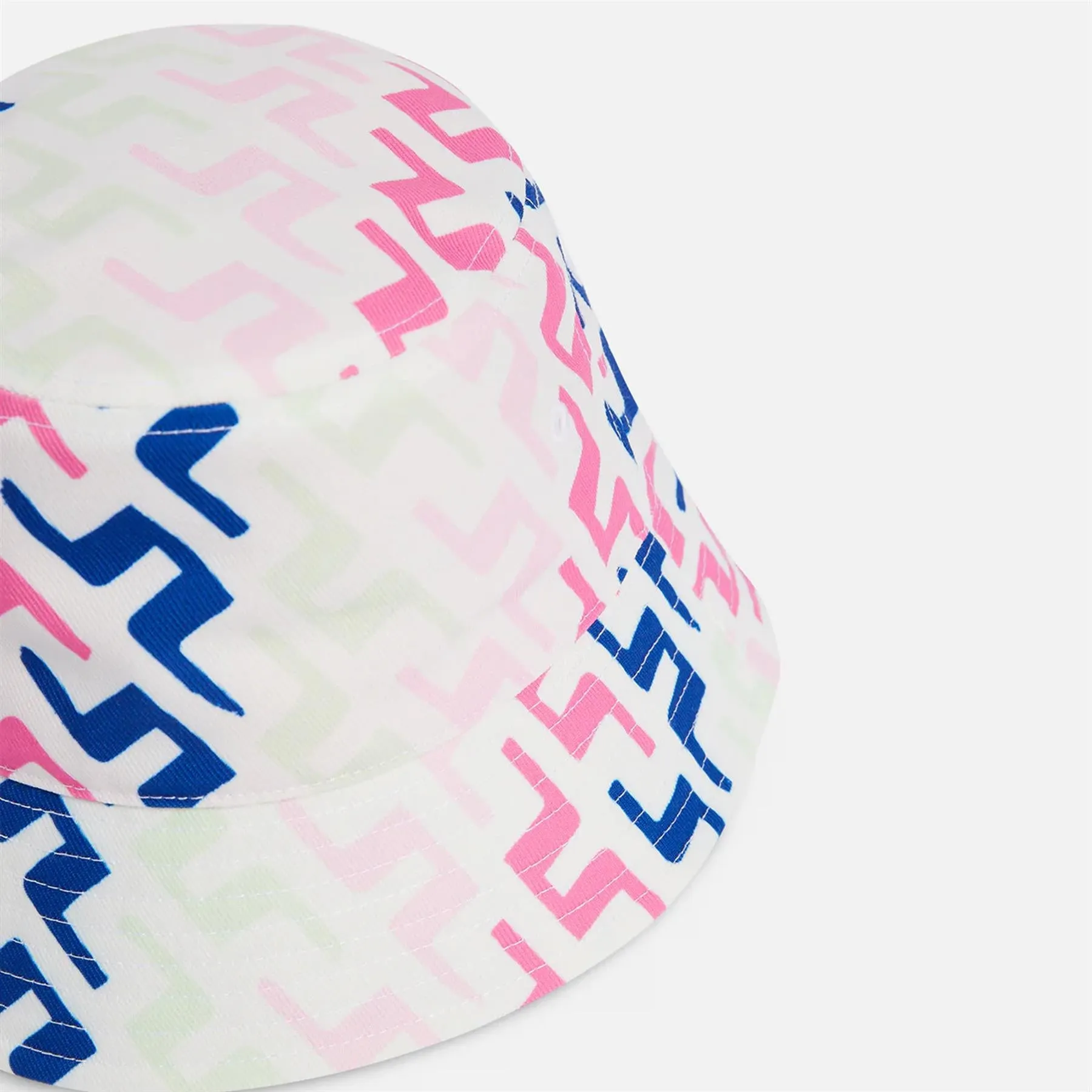 Womens Wave Print Bucket Hat Pink Painted Bridge - SU23