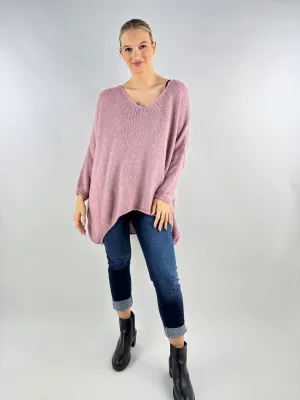 Wool Slouch Knit Jumper High-Low Made in Italy